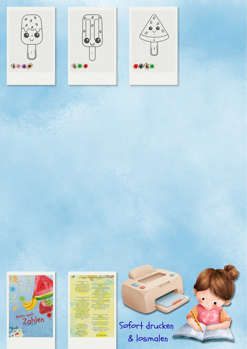 Das Malen-nach-Zahlen Starter-Set: 3-in-1 Bundle