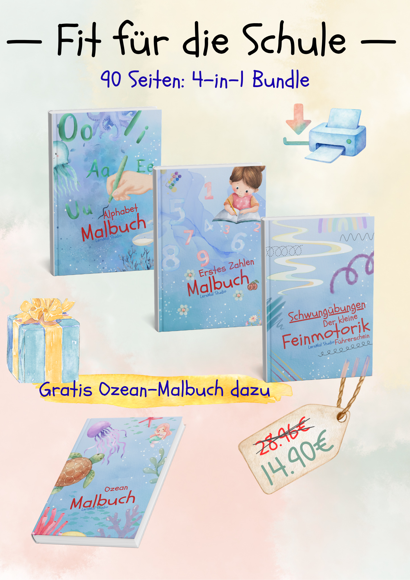 90 Seiten XXL Vorschul-Bundle