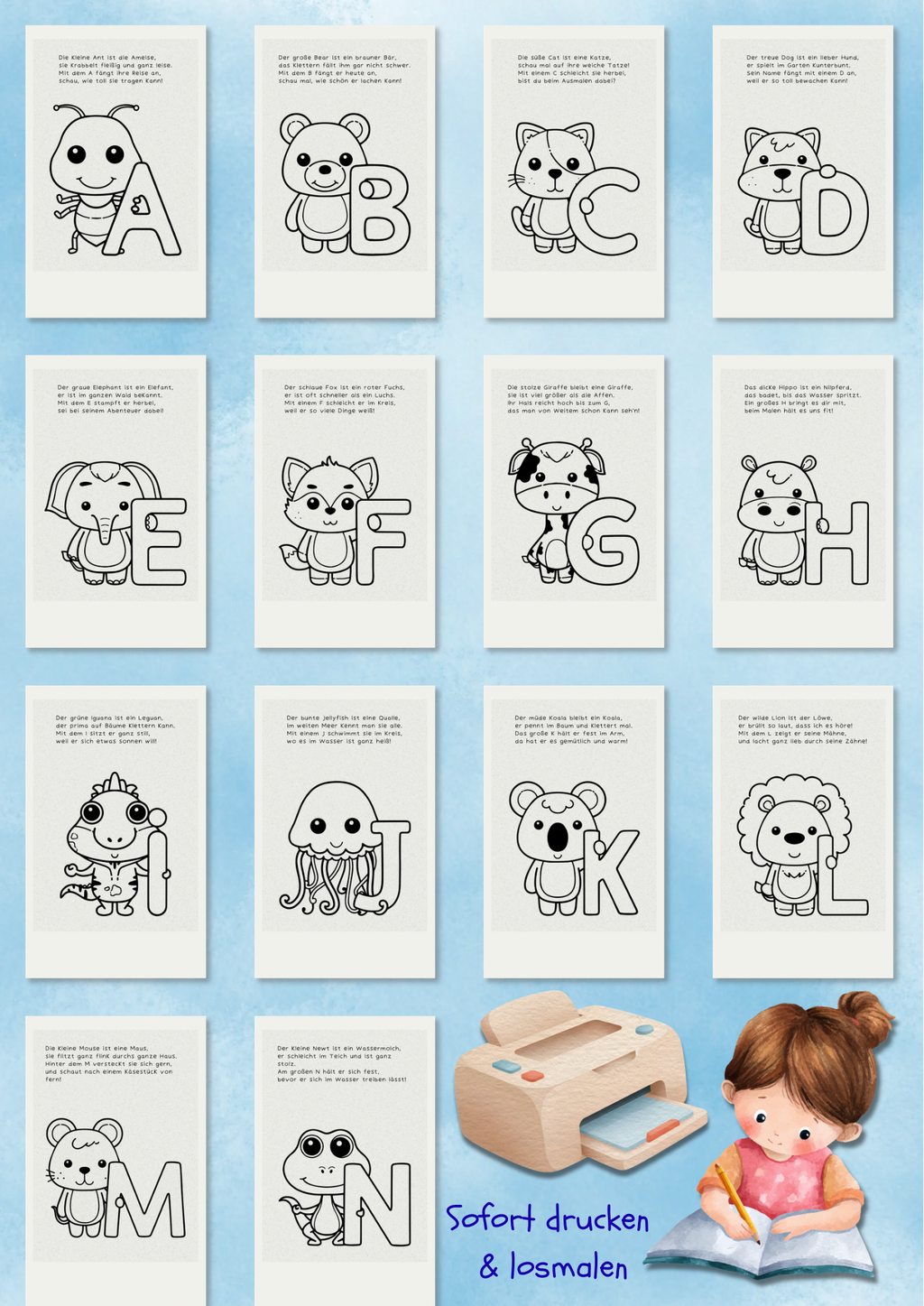 Mein erstes Alphabet Malbuch
