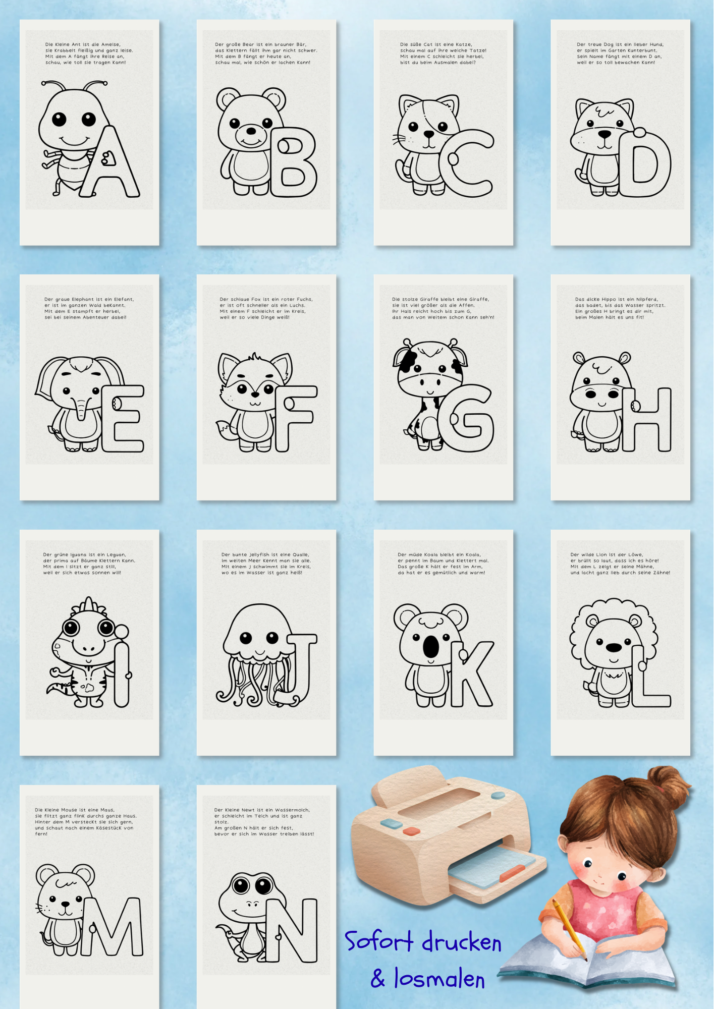 Mein erstes Alphabet Malbuch