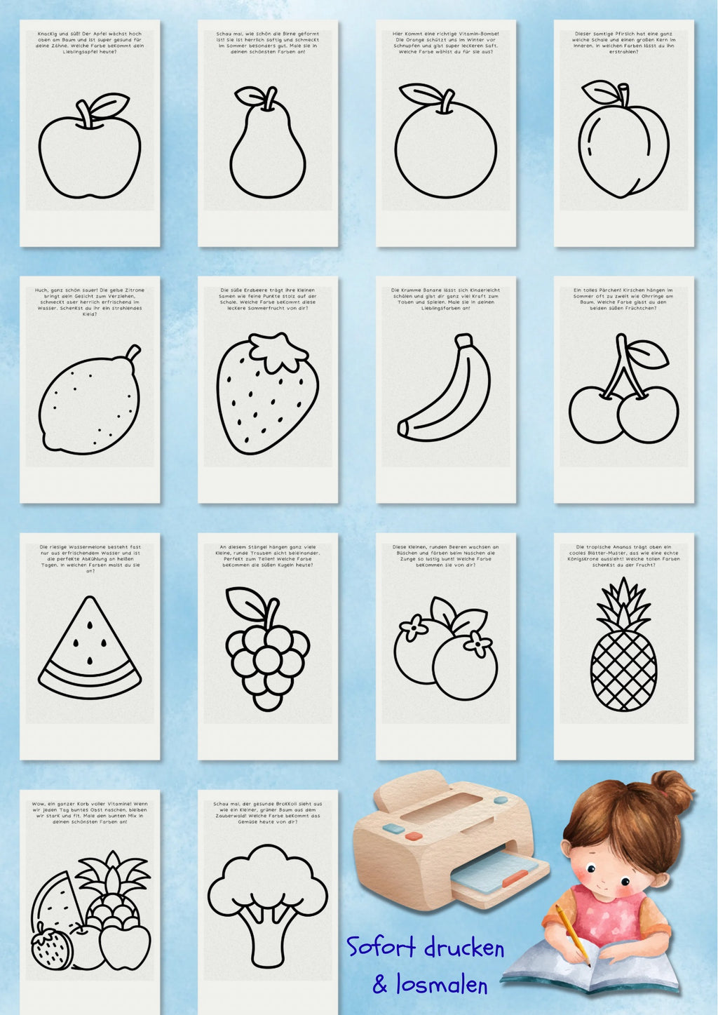 Mein erstes Obst & Gemüse Malbuch