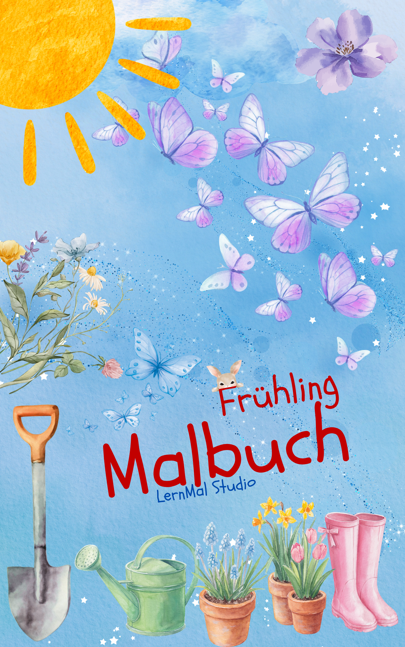 Frühlings Malbuch für Kinder – bunte Ausmalbilder als PDF Download