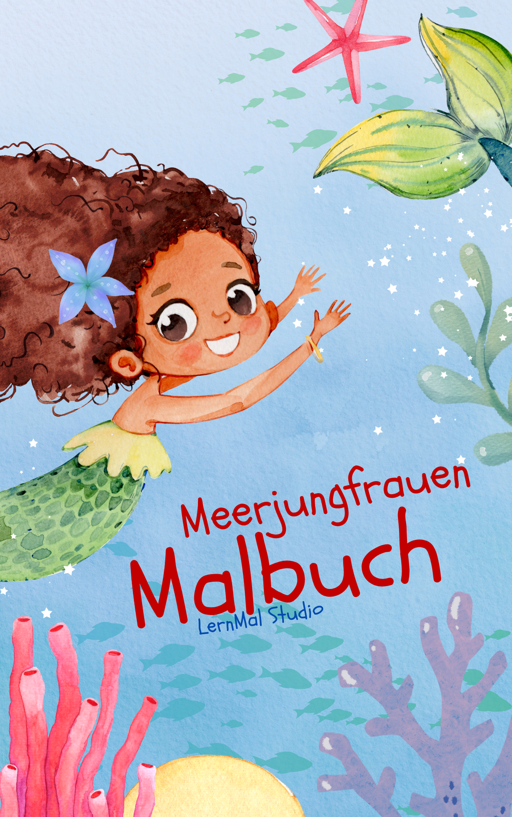 Das Meerjungfrauen Malbuch für Kinder – magische Motive als PDF Download.