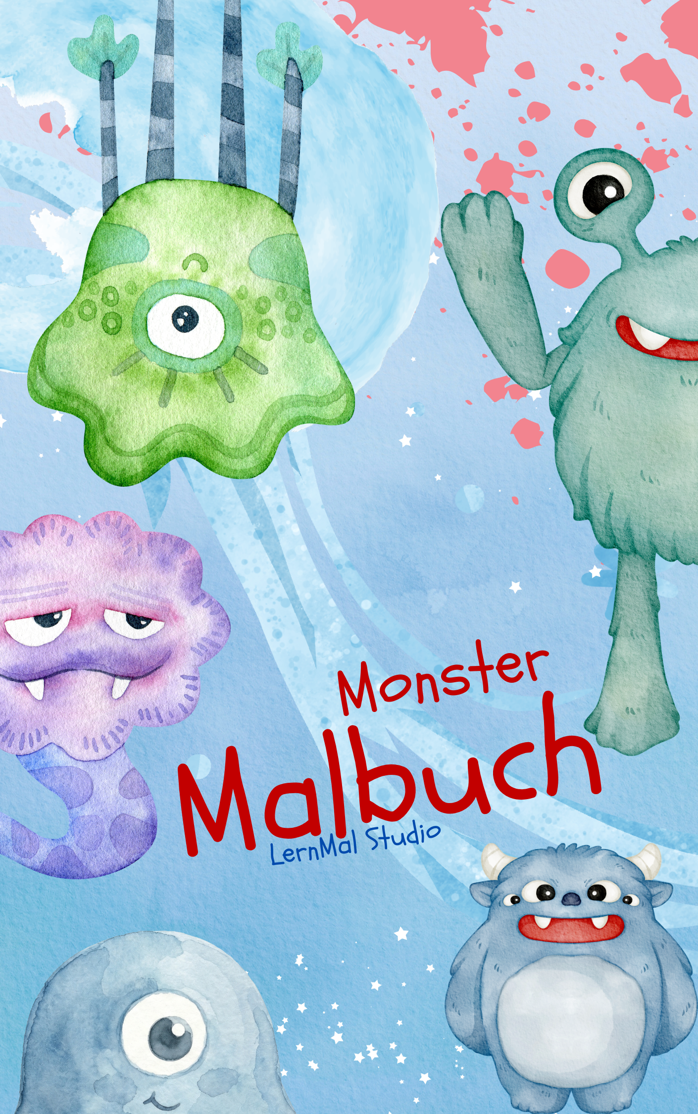 Mein Monster Malbuch für Kinder – 26 lustige Motive als PDF Download